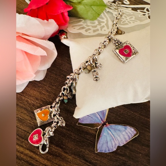Brighton Havana Silver Charm Bracelet with Multicolor Enamel Charms - Picture 5 of 8